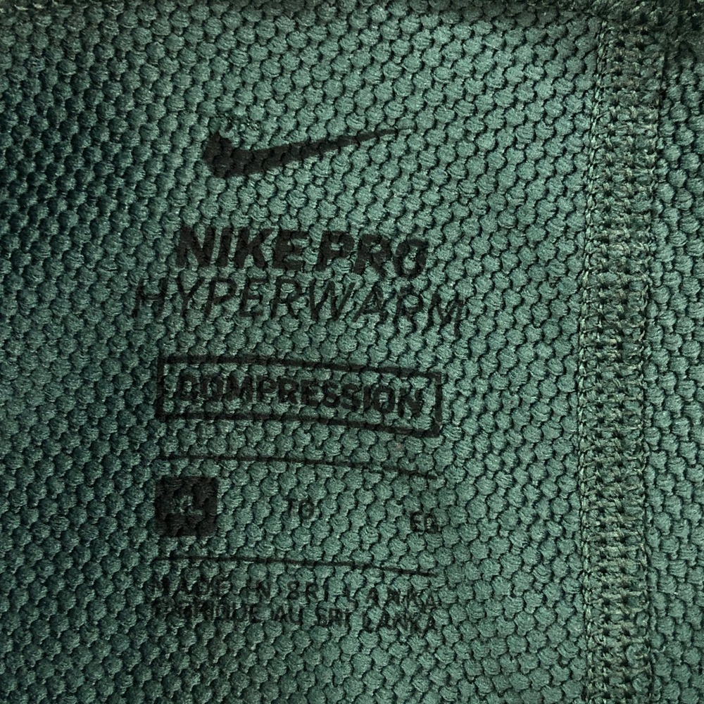 Nike Hyperwarm Compression Mens Pants XL Dark Green Stretch Training Combat - Picture 3 of 14